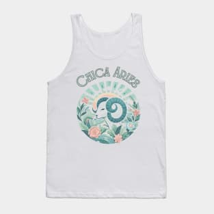 "Aries Spanish Celestial Blaze"- Zodiac Horoscope Star Signs Tank Top